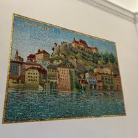 Mosaik in der Talstation am Mönchsbergaufzug