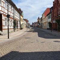 Straßenszene in der Hansestadt Osterburg