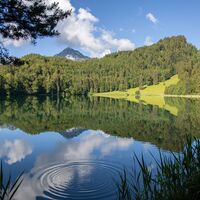 Der Alatsee bei Pfronten im Allgäu