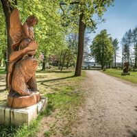 Schlosspark Greißenegg und Grafenteich: Motorsägen Skulptur
