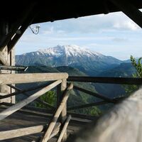 Blick auf den Ötscher von der Aussichtswarte am Hochbärneck