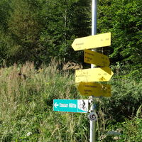 Aufstiegssteig Burgspitz Wegkreuzung