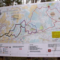 Karte der Mountainbike- und Freizeitwege von Raahen Hummastinvaara