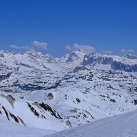 Blick über das Tal der Triglav-Seen zum Triglav.