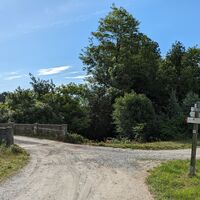 Abzweigung entlang der Route
