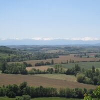 Blick auf die Pyrenäen