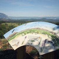 Orientierungstafel auf der Trail-Strecke von Contrevoz