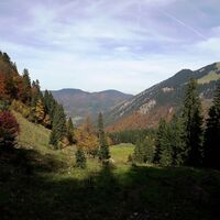 Blick ins Tal zur Sieblialm