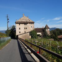 Blick zurück zum Schloss Moos