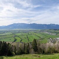 Blick auf das Liechtensteiner Unterland von Planken aus