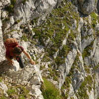 vom Band aus gesehen die Stufe zum Band hinauf