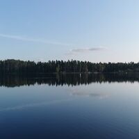 Blick über den See Iso Ruhijärvi