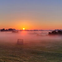 Sonnenaufgang über Rees