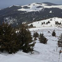 Aufstieg zum Gipfel - im Hintergrund der Wölkerkogel
