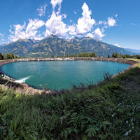 wieder beim Speicherteich
