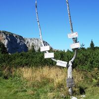 Wegkreuzung bei der Neuen Seehütte
