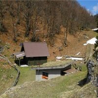 Jägerhütte am Bače-Sattel