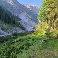 Blick hinein in das Hochkar Tal, welches wir jetzt durchlaufen. Einmalige Einsamkeit.