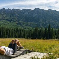 Viehbergalm-Runde_Rast am Miesbodensee 