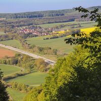 Blick auf Wölfershausen vom Kührasen