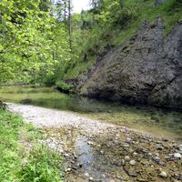 Am Beginn der Weißbachschlucht.