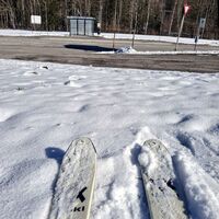 Besser geht`s nicht: Die Abfahrt endet an der Landesstraße bei der Bushaltestelle "Hintersee Dreisesselbahn Talstation".