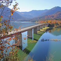Brücke über den Sylvensteinsee