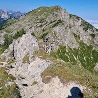Weiterer Wegverlauf am Grat