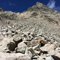 Geröllfeld unterhalb des Piz Ot