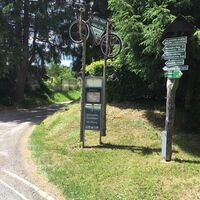 Abzweig Pilzsteig am "Fuchsbau"