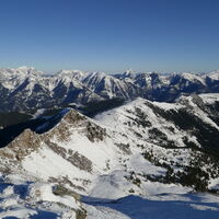Leistenhorn, Silberling, Leckenkoppe und der Große Schober im Vordergrund