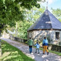 Wandern bei der Burg Krautheim