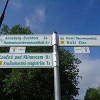 Wegweiser Kammtour in Kurort Oberwiseenthal