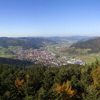 Blick vom Urenkopfturm auf Haslach