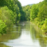 Kanu fahren auf der Lahn