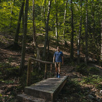 Wanderung über die Brücke am Herberloch