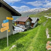 Abzweigung zur historischen Strasse Naters - Belalp