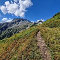 Ein Blick zurück in Richtung Korntauern bevor wir mit der Ankogelbahn ab der Mittelstation wieder ins Tal fahren.