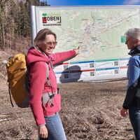 Übersichtstafel am Ausgangspunkt