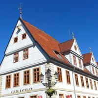 Altes Rathaus und Stadtkirche St. Marien in Celle