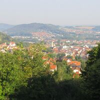 Blick auf Eisenach vom Burschenschaftsdenkmal