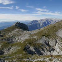 Rückblick zum Abstiegsweg vom Hochkogel