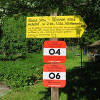 Almtaler Haus - Habernau/Jagersimmerl - Almsee - Hochpfad/Gschirrsattel -  Offensee - Jh. Fahrnau - Rindbachschlucht - Ebensee