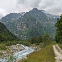 Ankunft in der Nähe von Forno Alpi Graie