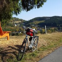 Bank mit Blick über Landemert
