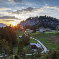 Sonnenuntergang am Hütteneck
