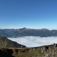 Blick auf den Hohen Ifen vom Fellhorn Gipfel