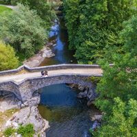 Aubert-Brücke in der Gemeinde Moulis