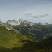 Panorama mit Faulkogel, Mosermandel und Weißeck