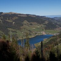 Aussicht auf Schwarzsee - Alpenpanoramaweg Etappe 20